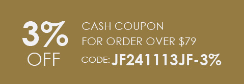 3% OFF Cash Coupon For Order Over $79